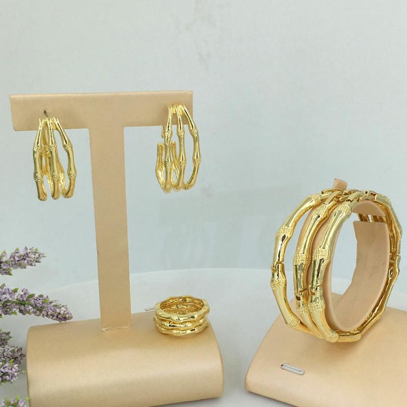 

Earrings & Necklace Yuminglai Russian Elegant Classic Design Trendy 3pcs Luxury Jewelry Sets Bracelet Ring FHK11928, Silver