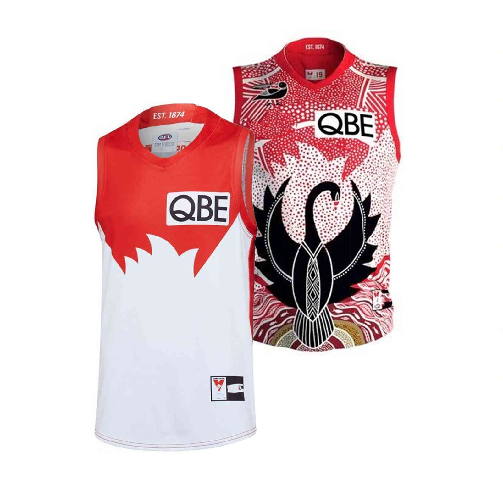 

Sydney Swans Home/Indigenous Guernsey Rugby S-3XL, Black