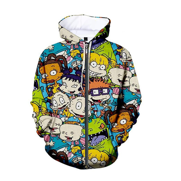 

Cartoon Rugrats 90's 3D Print Causal Clothing New Fashion Men Women Zipper Hoodies Hk018, Multi