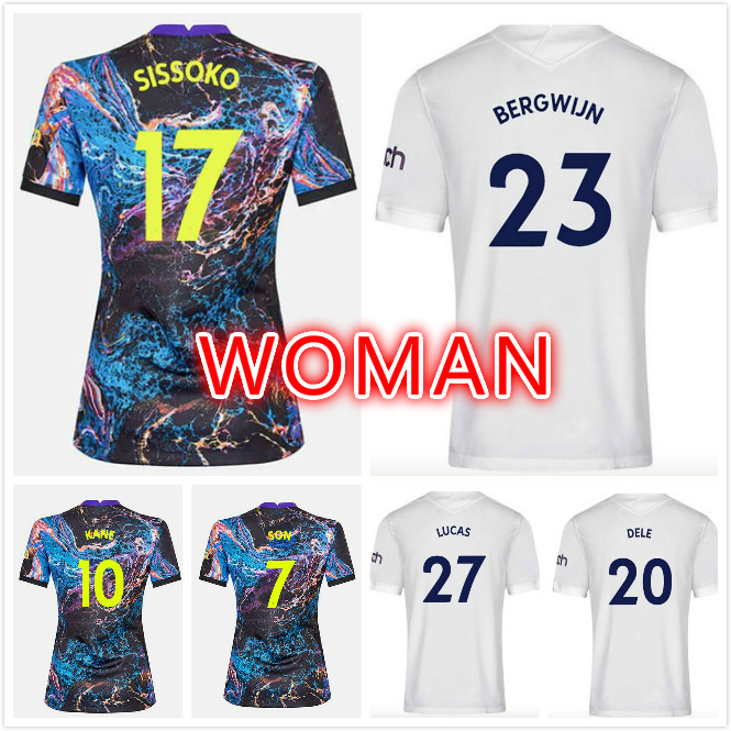 

Women Thailand 21 22 DELE SON TOTTENHAM BALE KANE soccer jerseys girls HOJBJERG BERGWIJN LO CELSO 2021 2022 LUCAS football shirts uniforms ladies