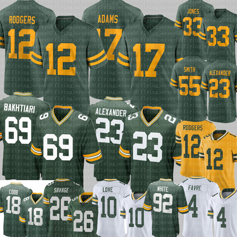 

12 Aaron Rodgers Davante Adams Jersey Jaire Alexander GreenBayPackersDavid Bakhtiari Jerseys Jones Eric Stokes Randall Cobb Brett Favre Smith Love 33, Men /s-xxxl
