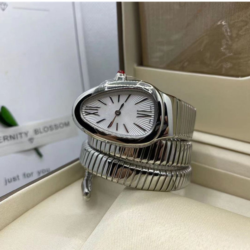 

New men's and women's high quality quartz Watch Serpentine Top AAA, Slivery;brown