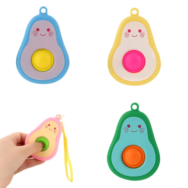 

Cute Avocado Simple Dimple Toys Fidget Pushs Bubble Antistress Sensory Toy For Children Adult Autism Dimmer