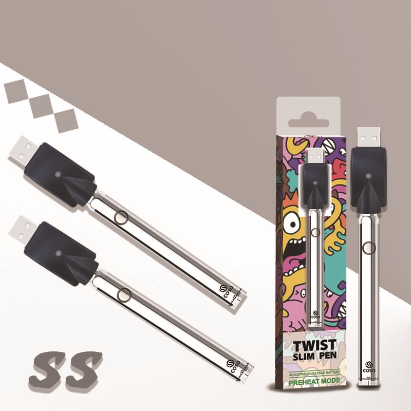 

Adjustable Vape Battery with Bottom Charge COSO Slim Pen 380mAh Suit for All 510 Thread Cartridge