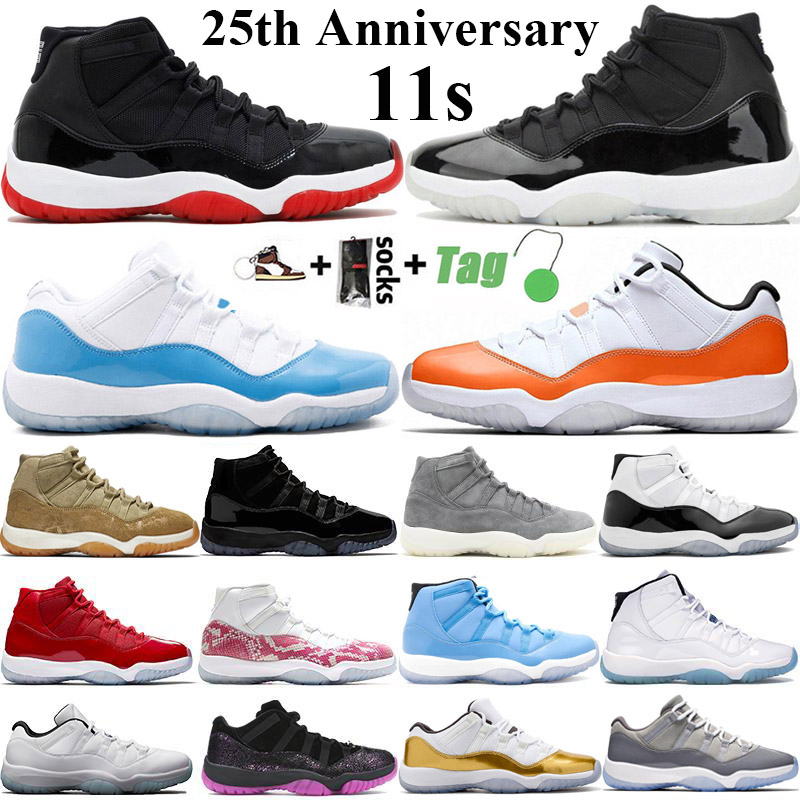 

2022 Top Quality Jumpman 11 High OG Mens Basketball Shoes Low 11s Concord 25th Anniversary Bred Legend Blue Infrared Men Women Trainers Spor