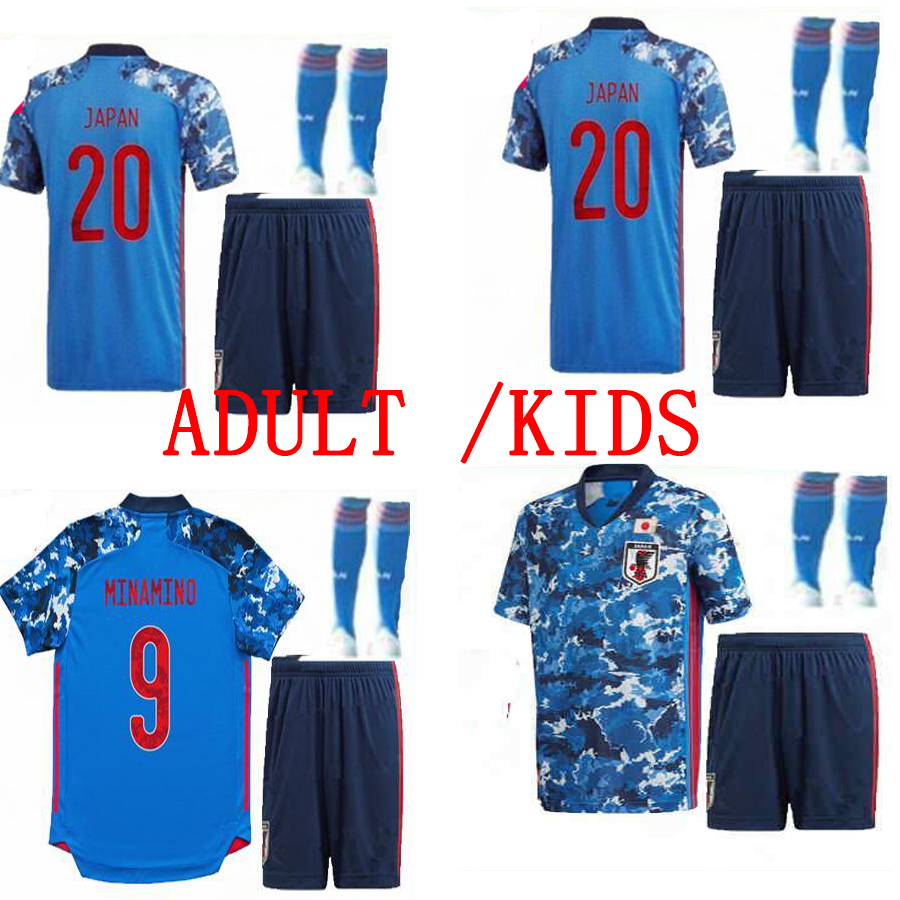 

adult and kids 2021 Japan soccer jersey MINAMINO HONDA Men HOME WOMEN female JANPANESE KAGAWA OKAZAKI GIRL football uniforms available cartoon lettering kit, Blue