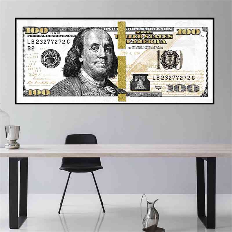 

Picture dollar money canvas decorative HD spray printing picture core