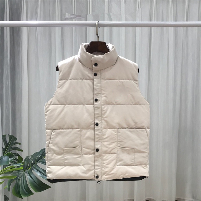 

2021 Brand CANADA USA style vest Mens freestyle real feather down Winter Fashion vests bodywarmer Advanced Waterproof Fabric size S-XXL, Black;white