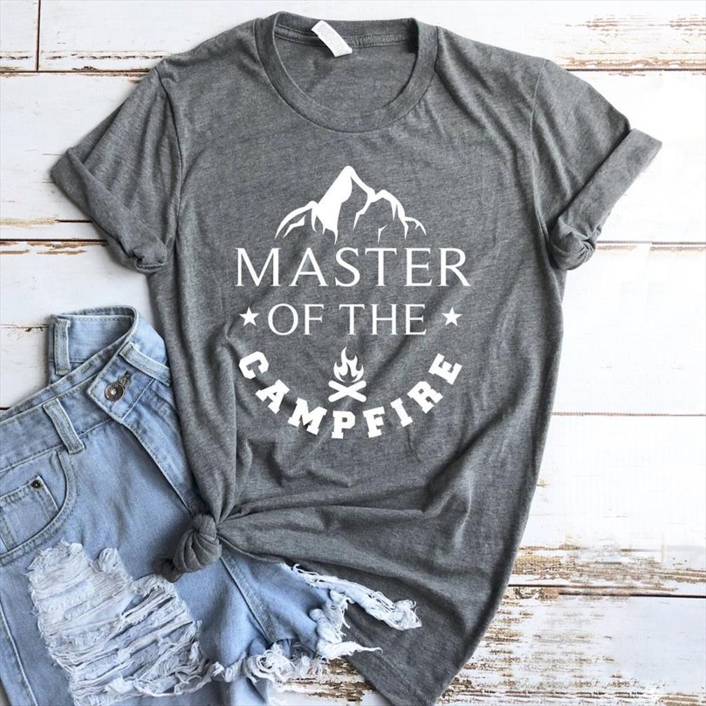 

master of the campfire men t shirt and women cotton funny lady yong girl 5 colors drop ship s, White;black