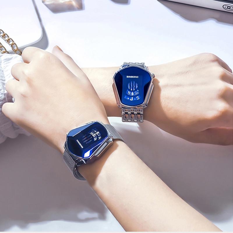 

Wristwatches 2021 Low Luxury Diamond Style Quartz Watch Waterproof Fashion Steel Band Men Women Design Temperament