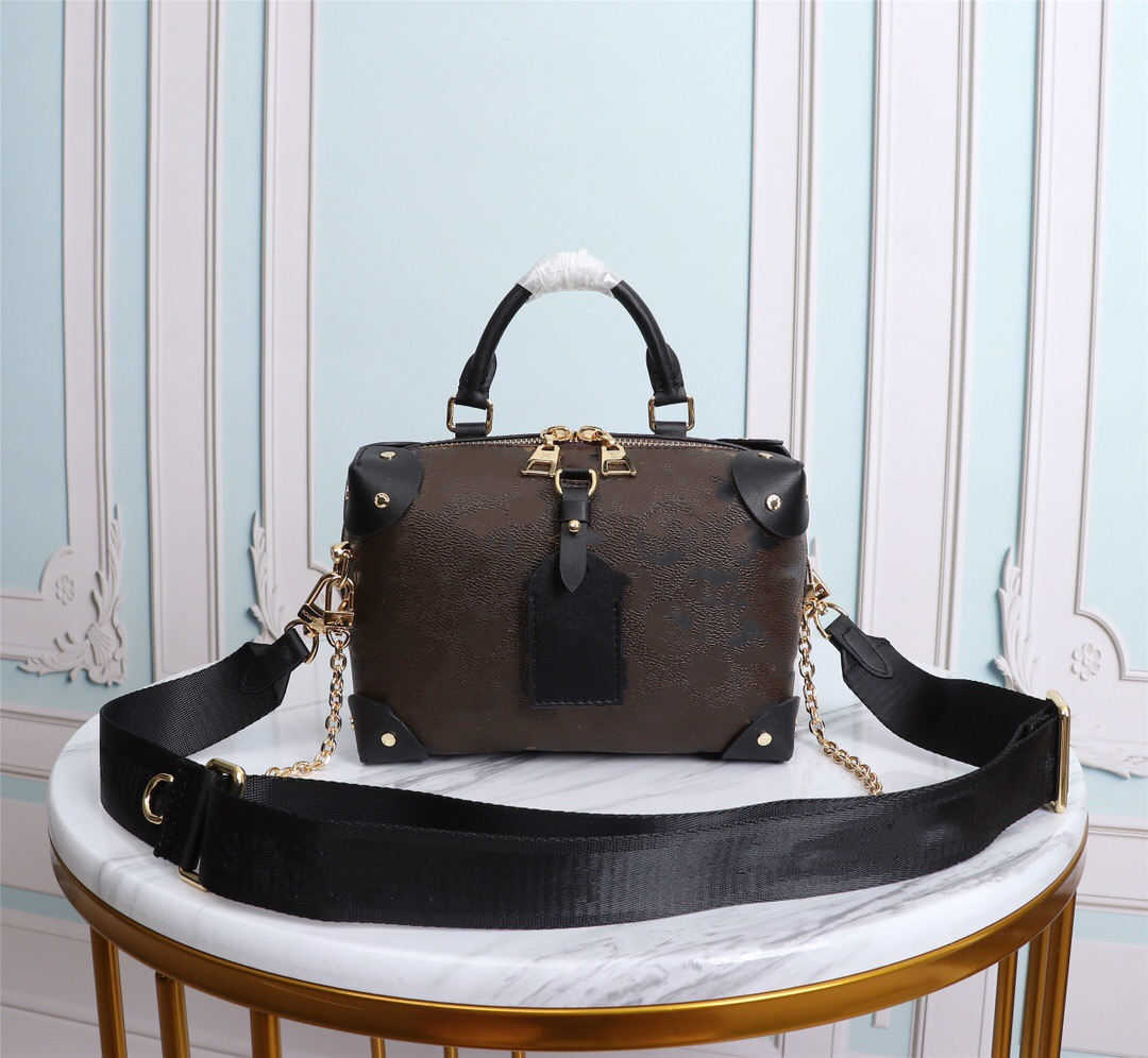 

CLASSIC FLOWER 2021 new style high quality leather presbyopia portable bag mail chain diagonal handbag shoulder bags 11220, Box