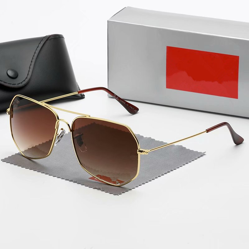 

New mens sunglasses for men women glasses metal vintage fashion style square frame lens with case, White;black