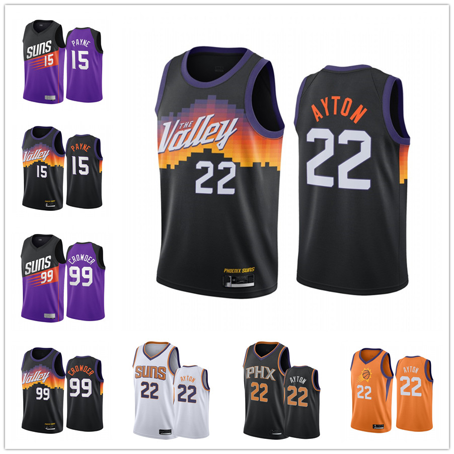 

mens women youth Deandre #22 Aytons City Cameron #15 Payne black Jae #99 Crowder Orange white Purple Throwback Basketball Jersey