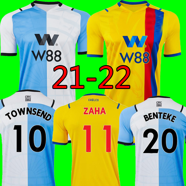 

21 22 Crystal Palace Soccer Jerseys ZAHA EZE 2021 2022 MILIVOJEVIC J.AYEW BENTEKE MATETA McARTHUR CPFC Third shirt Top Football Shirts RIEDEWALD Mens Uniforms Kit, 2022 home patch