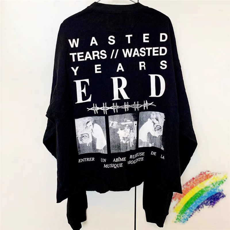 

Long sleeve Oversize T Shirt Men Women 1 High Quality Fashion Casual Streetwear T-shirt Tees, Black