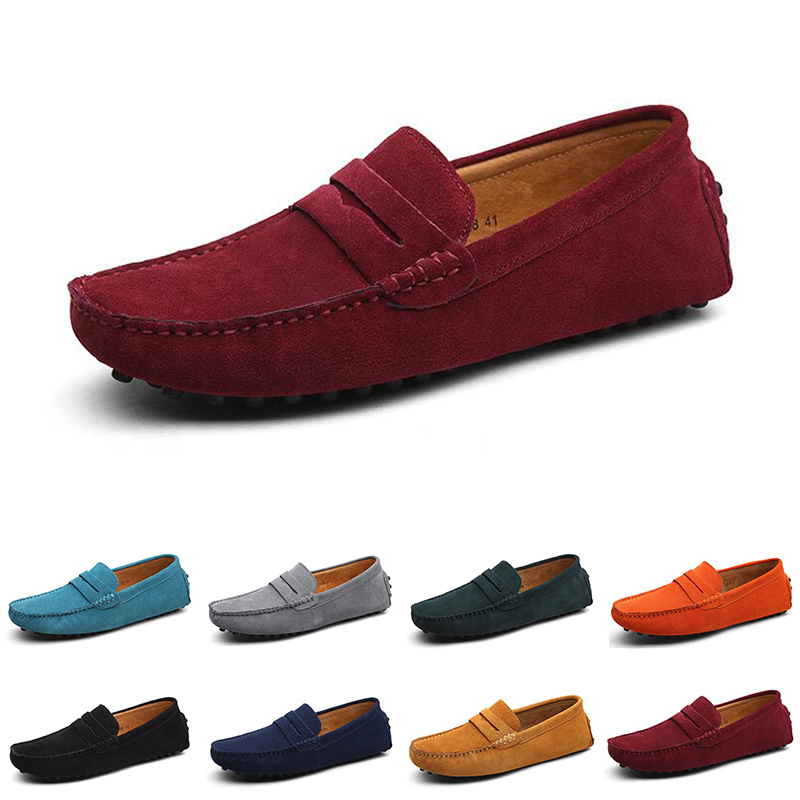 

men casual shoes Espadrilles triple black navy brown wine red green Sky Blue Burgundy mens sneakers outdoor jogging walking fourteen