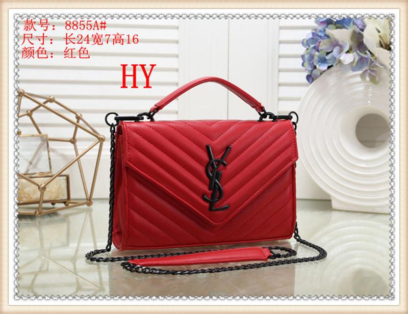 

Fashion Crossbody Shoulder HandBag Women Purse Messenger Bags Wallet Tote Clutch LV Louis Bag Vitton YSL 2-8055A, Red;black