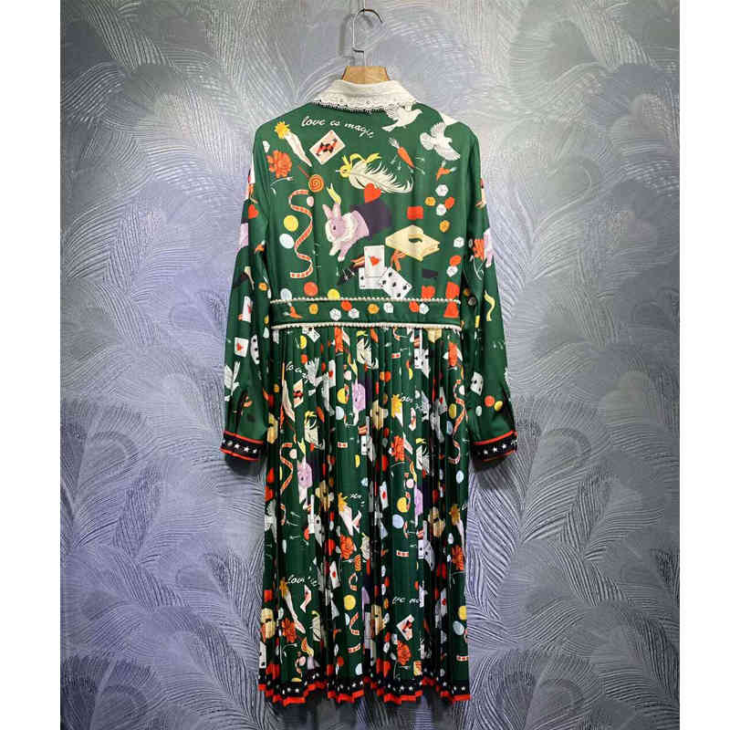 robe seqinyy sicilien vert poker fleur print 2021 printemps mode de mode de printemps ruban ruban blanc cravate clippée