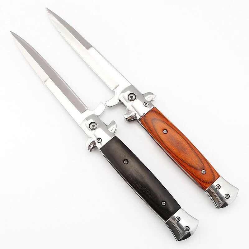 

9" Genuine Italian Stiletto Spring Assisted Folding Pocket Knife Milano EDC tool