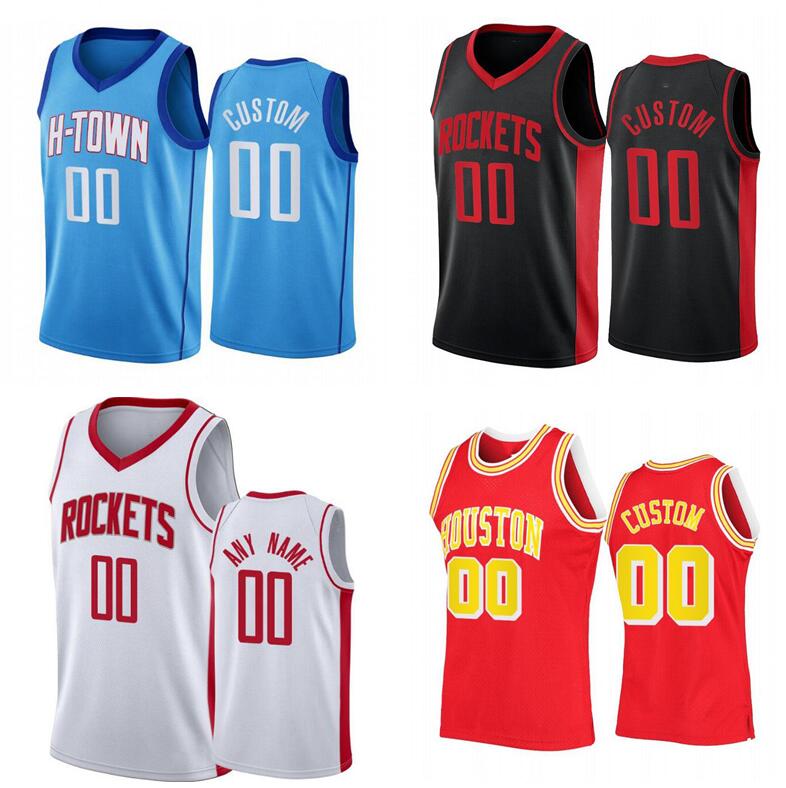 

Custom Basketball Jerseys Men women youth S-6XL Houston Rockets 13 James harden 35 Wood 2 John wall Any name and number Swin, Black;red