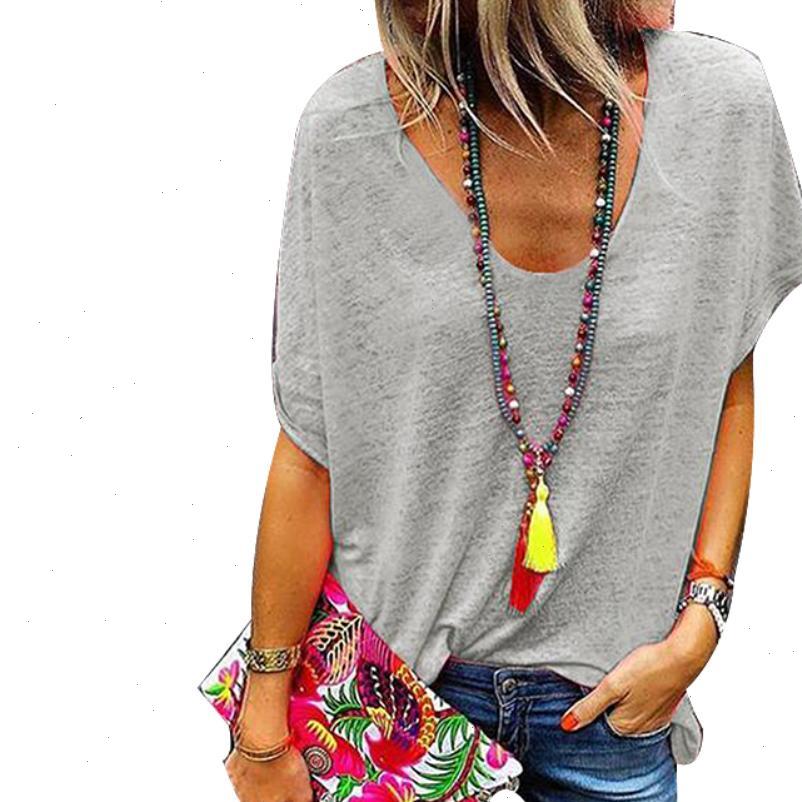 

women t shirts plus size tshirt female oversized candy color v neck ladies sweatshirt short sleeve shirt summer tee loose, White