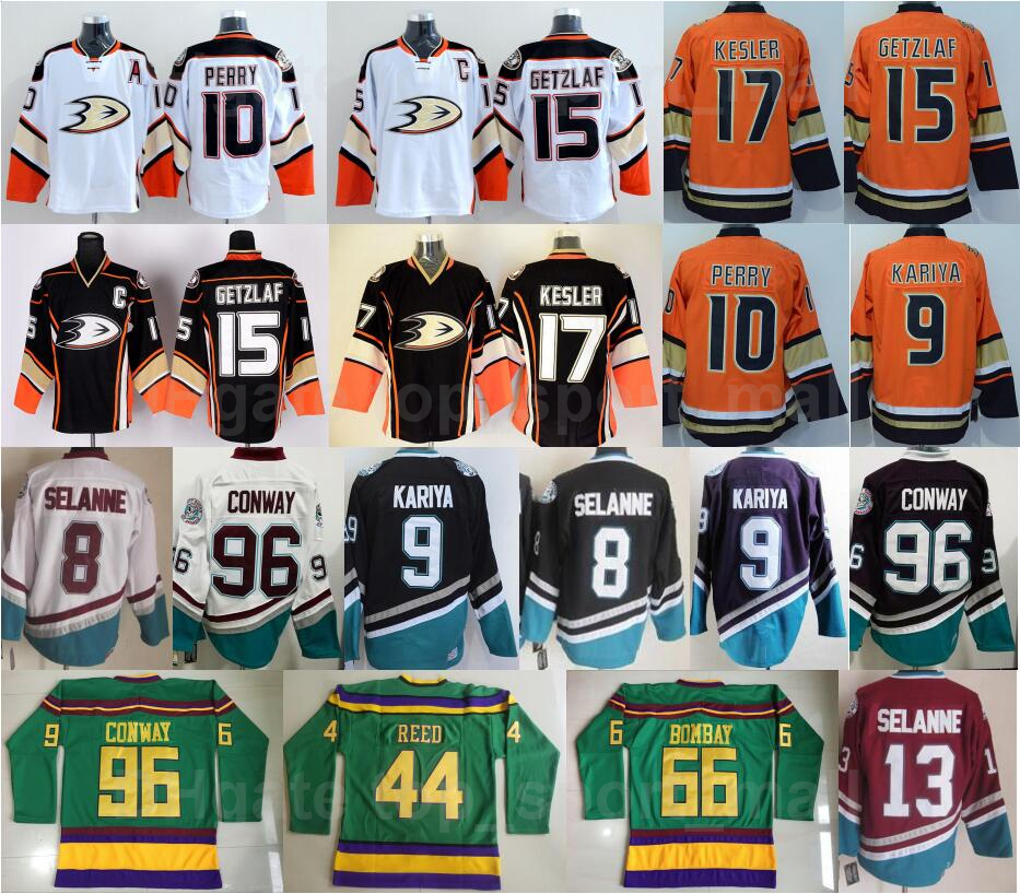

Anaheim Ducks Jersey Hockey 10 Corey Perry 15 Ryan Getzlaf 17 Kesler 8 Teemu Selanne 9 Paul Kariya 1993 Vintage Stadium Series Men, Red
