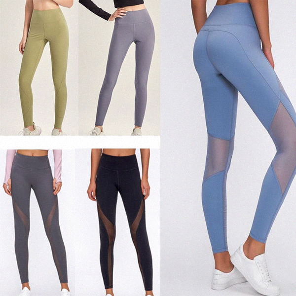 

sports women yoga leggings pants align designer womens workout gym wear lu elastic fitness tights legging yarn hole Transparent L5Uz#