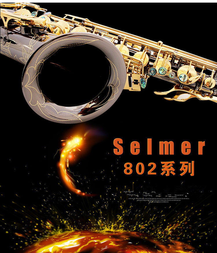 

High Quality Selmer 802 Saxophone B-Flat Black Sax Tenor Mouthpiece Ligature Reed Neck Musical Instrument Accessories