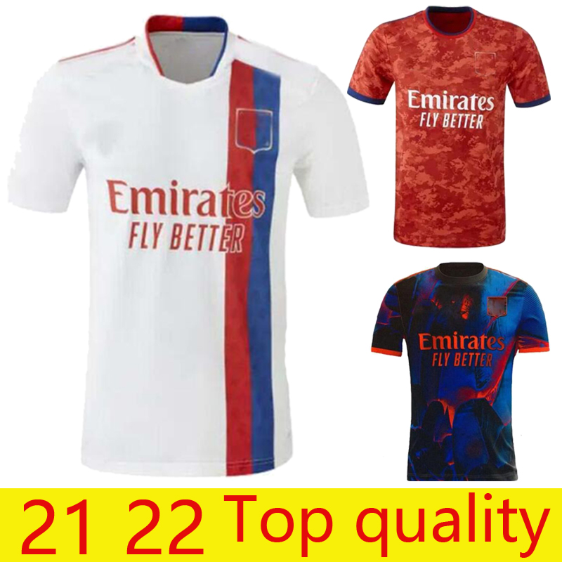 

Thai quality Olympique Lyonnais Lyon soccer jersey MAILLOT DE FOOT 2021 2022 OL Mendes DENBELE L.Paquetá AOUAR TRAORE CHERKI BRUNO football shirts