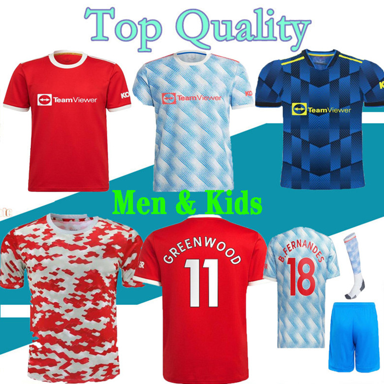 

21 22 SANCHO RASHFORD soccer jersey 2021 2022 MANCHESTER POGBA CAVANI MARTIAL SHAW UTD VAN DE BEEK B. FERNANDES LINGARD GREENWOOD football shirt unite man kids kit