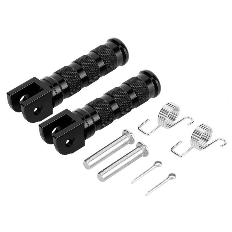 

Pedals 2Pcs Rear Footpeg Pedal Universal Anti-corrosive Black Sets Footrest Bracket For Motorcycle