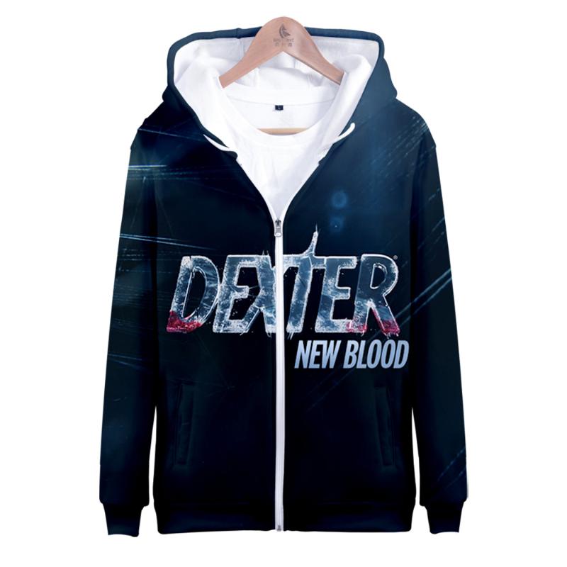 

Men's Hoodies & Sweatshirts Dexter Blood Zipper 3D Unisex Fashion Long Sleeve Hooded Sweatshirt TV Series Streetwear Zip Up Clothes, As picture