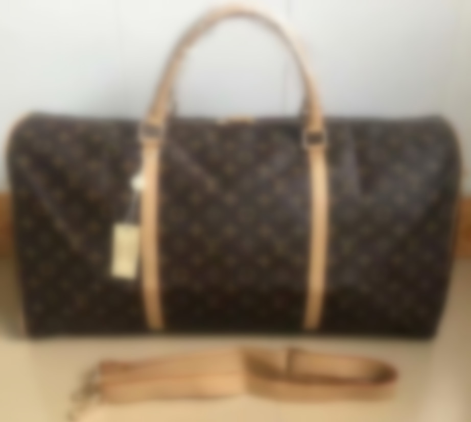 

High quality luxury Duffel bags travel hand luggage designer travel bag men pu leather handbags large cross body totes 55cm 002, Same as picture