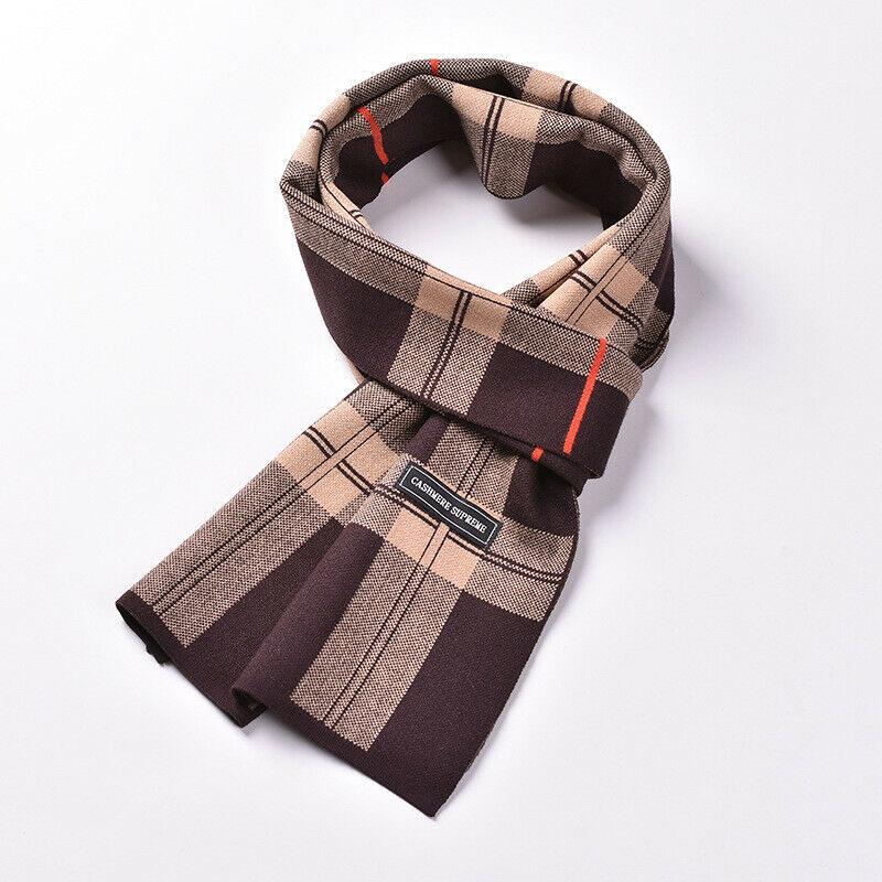 

Scarves High Quality Fashion Big Plaid Cashmere Scarf Winter Warm Men's Wool
