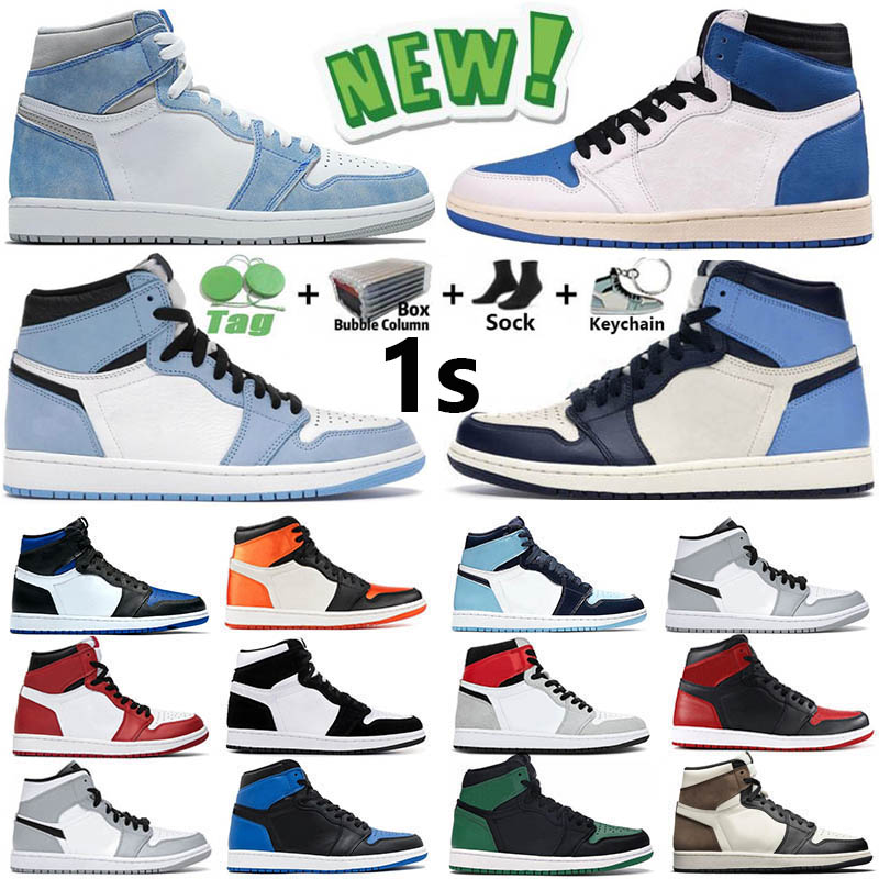 

Newest Bred Patent TS 1 High OG Basketball Shoes Jumpman 1s Hyper Royal University Blue Obsidian UNC Electro Orange Pollen Smoke Grey Mens Women Sneakers Trainers, Other colors contact us