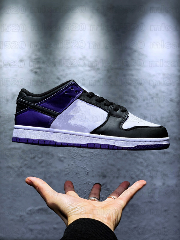 

Dunks Low Court Purple White Skateboard Shoe Black Toe Designer Sneaker Men Women Outdoor Trainer SB Dunky Casual Sports Shoes, No shoes