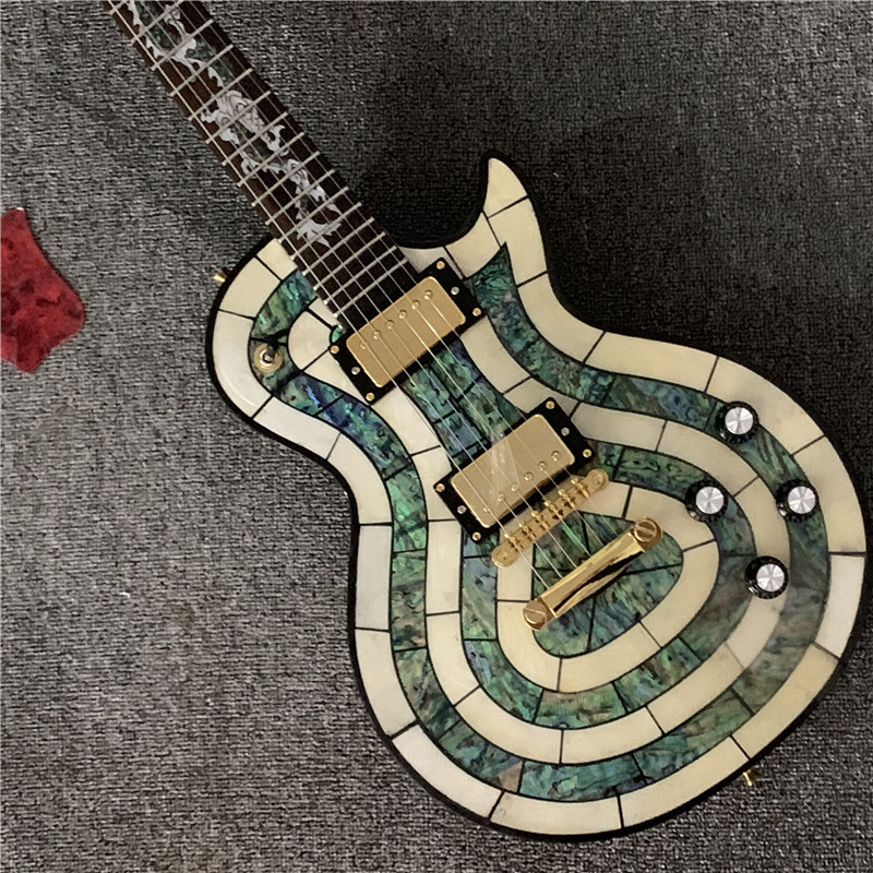 

2022 Custom Shop Abalone Inlay Electric Guitar with Dragon Inlay Customized on Available guitars guitarra