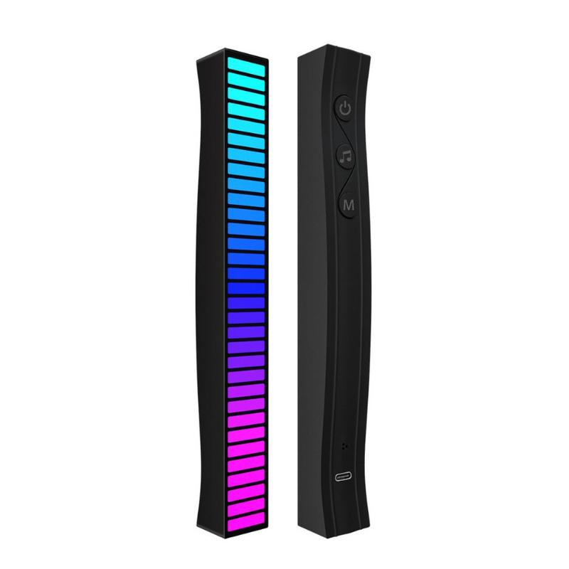 

Computer Speakers LED Strip RGB Voice-Activated Rhythm Ambient Light Colorful Sound Control 32 Bit Music Level Indicator Car Desktop