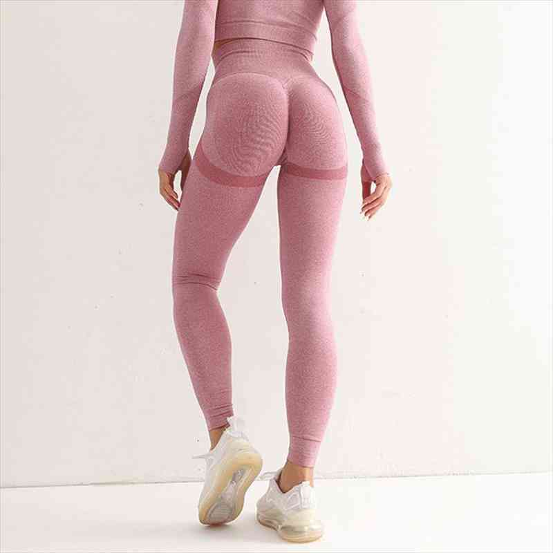 

Women Seamless Leggings High Waist Buttocks Slim Sexy Legging Push Up High Elastic Fitness Leggins Woman Workout Legings, Black