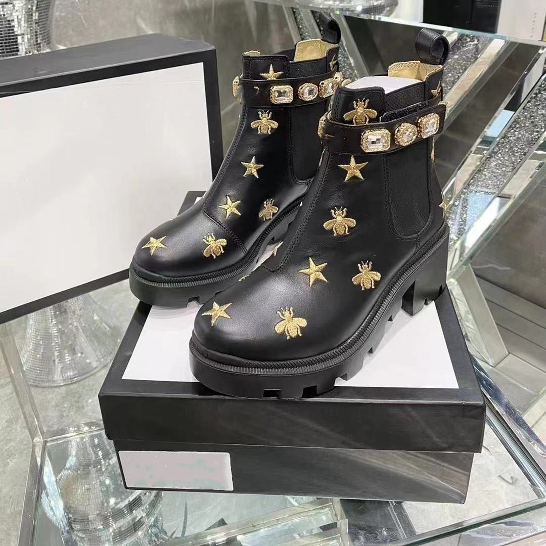 

Women Designer Boots Cowhide Leather Desert Boot Flamingos Love Arrow Winter Shoes Luxury with logo Large size, #2