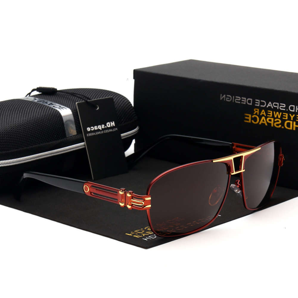 

sunglasses Fashionable sun frames Polaroid HD.SPACE Fashion Polarized Men HD Original Brand Lens Driving Sunglasses Male Google Eyewear, Black