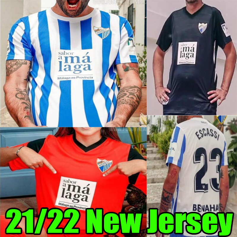 

Men 21 22 Malaga Soccer Jerseys Málaga home away third 2021 2022 K. Bare Casas JUANPI ADRIAN CF jairo Juankar Juande Luis Muñoz Rivas Football Shirt, 2021 away