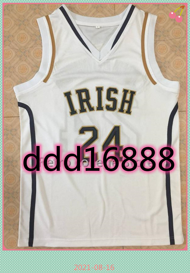 

Notre Dame Fighting Irish Basketball Jersey,#24 Pat Connaughton #22 Jerian grant Retro Classic Mens Stitched Custom Number and name Jerseys, Black