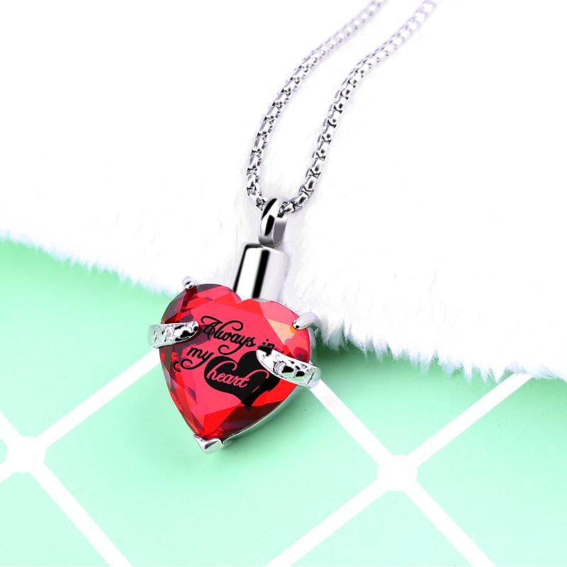 Pendant Necklaces BOFEE Ashes Necklace Urn Cremation Pendants Store Fashion Jewelry Gift Dog Pet HUman Keepsake Memorial Lords Prayer Feathe-image-709029961