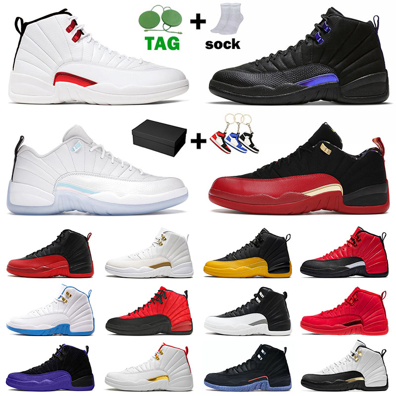 

With Box Jumpman 12 12s Mens Basketball Shoes XII Low Easter Super Bowl Sneakers Utility Grind Stone Blue University Gold High OVO White Dark Concord Gym Red Trainers, # bowl 40-47