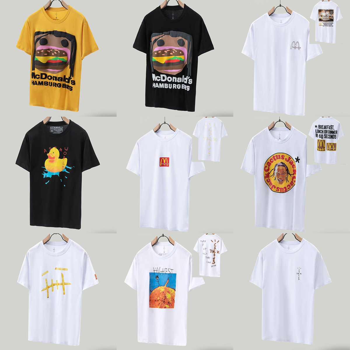 

22SS New Style Mens Designer Tees Fashion T Shirts Casual Tee Comfortable Men Women Travis Scott Cactus Jack Embroidery Print Luxury T-Shirts, 24