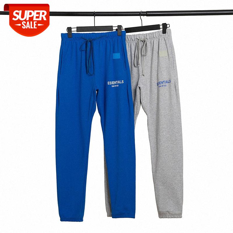 

European and American fashion brand Fear Of God FOG Essentials casual pants sports men women couples trousers #co90, Black