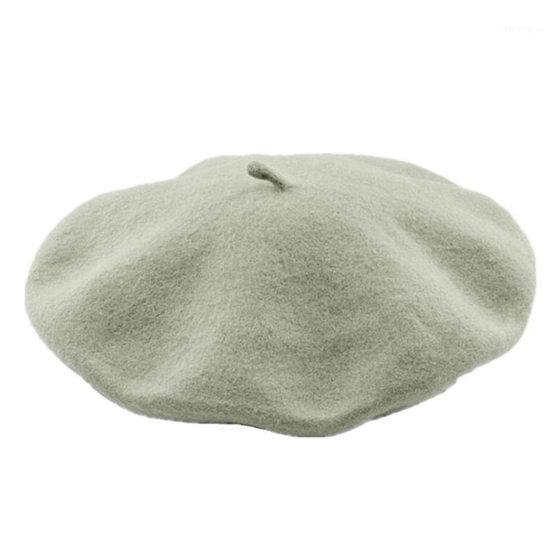 

Womens 100% Wool French Style Beret Hat Beanie Cap 2021 Winter Warm Juniors Girls Solid Color Mint Green Baret Flat Berets, Sky blue