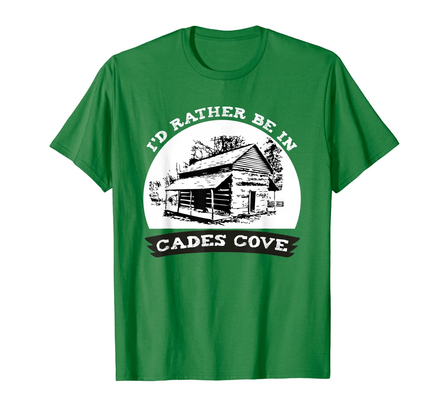 

Rather Be Lost in Cades Cove Shirt, White;black