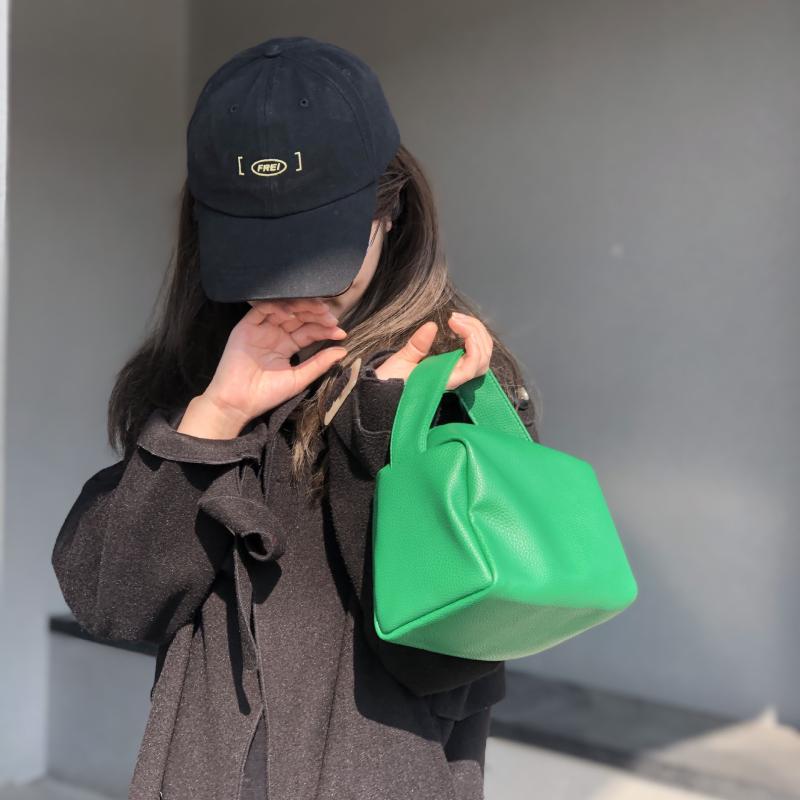 

Evening Bags 2021 Korea Orange Green Bag Small Square Mini Tofu, Black